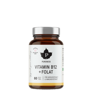 5600036 Pureness Vitamin B12 Folat Hallon 60 sugtablett mars22