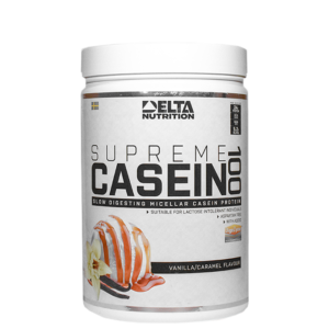 7350071920190 Delta Nutrition Supreme Casein 100 900 g Vanilla Caramel 0521