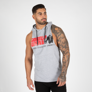 901278000R Gorilla Wear Rogers Hooded Tank Top Grey Melange 01 0922