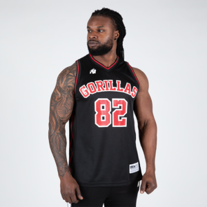 901339050R Gorilla Wear San Mateo Jersey Tank Top Black Red 01 0922