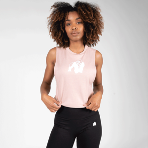 91112600R Gorilla Wear Addison Drop Armhole Tank Top Pink 01 april22