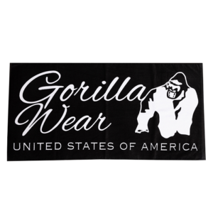 9916090100.MASTER Gorilla Wear Classic Gym Towel BlackWhite 01 maj22