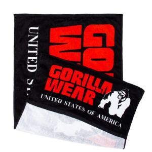 9916090500.MASTER Gorilla Wear Functional Gym Towel BlackRed 01 maj22