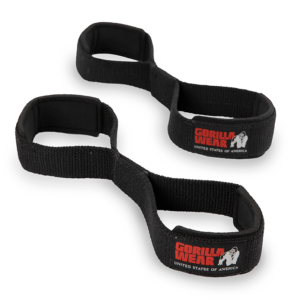 99202900 Gorilla wear Figure8 lifting straps black 1 sep22