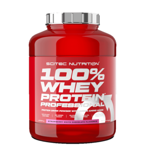 9998 057R Scitec Nurition 100 Whey Protein Professional 2350g Strawberry White Chocolate maj22