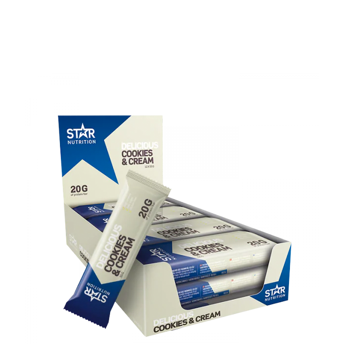 FP8879_Starnutrition_Proteoinbar_55g_Delicious-cookies-cream_feb20NY FP8879 Starnutrition Proteoinbar 55g Delicious cookies cream feb20NY