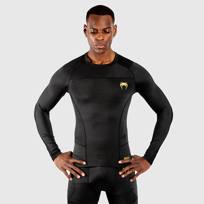 VENUM-03726-126R_Venum_G-Fit-Rashguard-Long-Sleeves-Black-Gold-01_0522 VENUM 03726 126R Venum G Fit Rashguard Long Sleeves Black Gold 01 0522